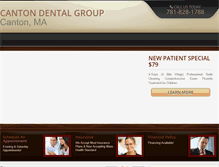 Tablet Screenshot of cantondentalgroup.com